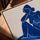 Abstract Blue Woman canvas for minimalist office decor