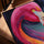 Tableau flamant rose fuchsia orange pour salle à manger scandinave