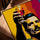 Portrait chanteur pop art tableau pour salon cadre chêne doré