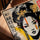Japanese geisha street art wall art for minimalist office decor