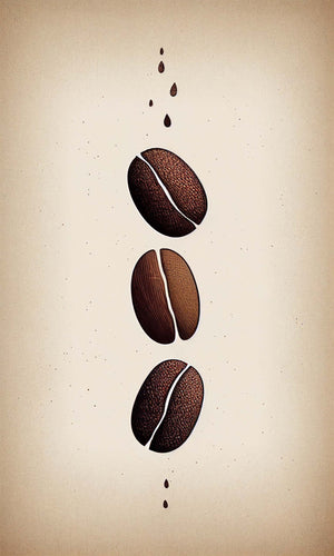 minimalist coffee bean art