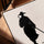 Samouraï zen silhouette noir et blanc tableau pour salon minimaliste
