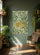 Tableau sur toile léopard jaune feuillage tropical vert décoration murale jungle exotique