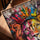Tableau lion street art graffiti pour bureau industriel