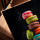 Colorful macarons wall art for industrial-style kitchen decor