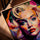 Portrait femme pop art tableau pour salon scandinave