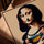 Female portrait pop art canvas print for minimalist office wall decor