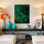 Tableau nature oiseaux blancs vol émeraude décoration murale salon minimaliste zen
