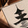 Japanese pagoda sumi-e calligraphy wall art for Scandinavian office decor
