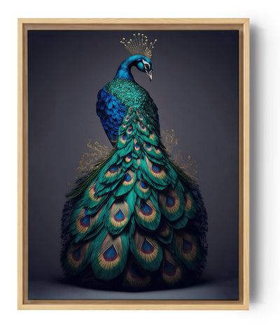 Realistic Photo of a Majestic Blue Peacock