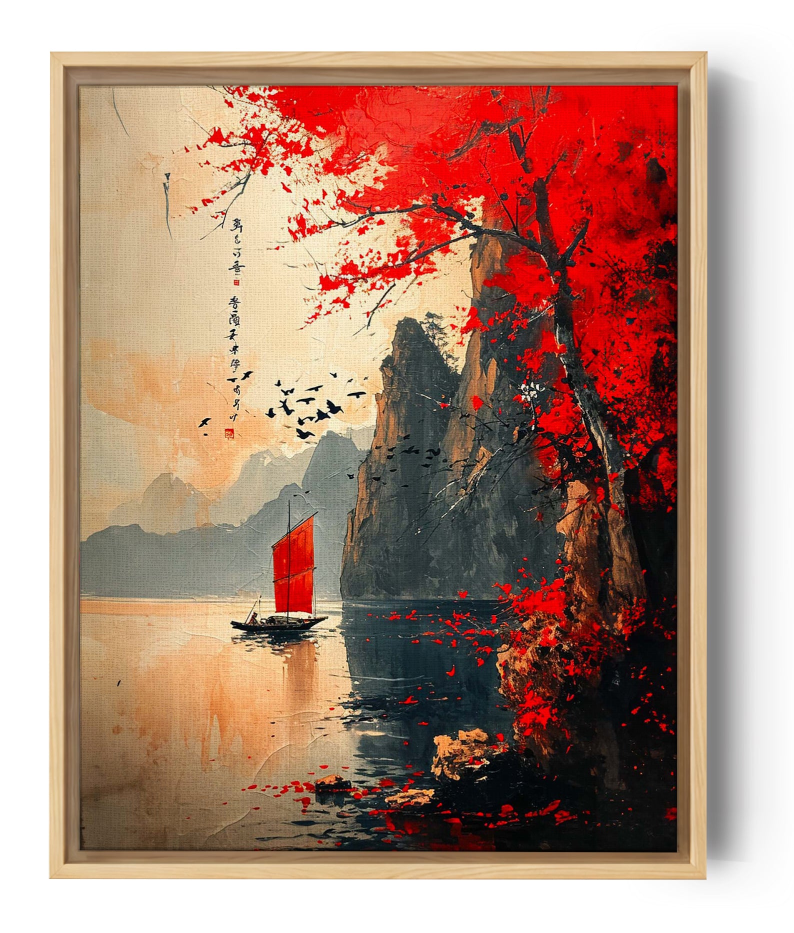 Japanese Mountain Wall Art – Zen Serenity | MyselfMonArt
