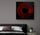 Zen 'Red Circle' bedroom wall art bringing positive energy to a primary bedroom