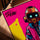 Robot hip-hop graffiti tableau mural pour bureau minimaliste