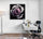 Rose wall decor on a black background for office decor