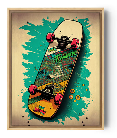 Cuadro skate decoración mural habitación adolescente