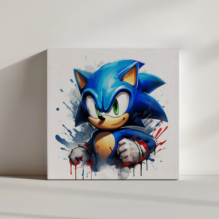 llustration captivante de Sonic, le célèbre hérisson, prêt à conquérir le monde