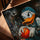 Street art duck basketball canvas wall art for a minimalist office