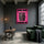Tableau street art couronne d'épines fond rose vif décoration murale urbaine style contemporain