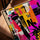 Vibrant Statue of Liberty street art canvas, pink and yellow tones for modern living room