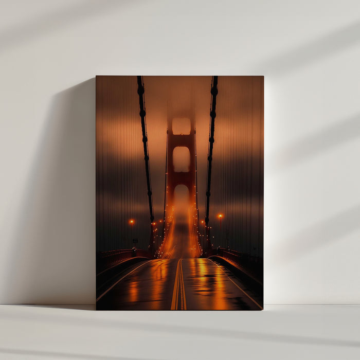 Canvas photo, Golden Gate Bridge in the fog