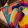 Large Pop Art Toucan wall art canvas – tropical decor, room setting