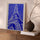 Tableau tour Eiffel bleu électrique graphique moderne décoration salon buffet contemporain