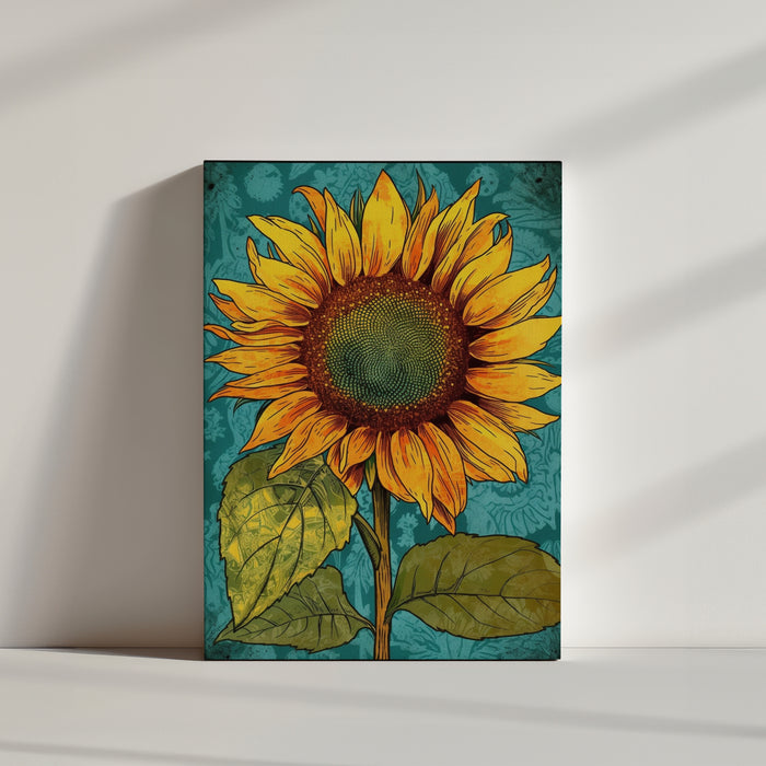 tableau tournesol, éclatant de couleurs vives et audacieuses, captivant l'essence de cette fleur solaire.