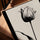 Black and white tulip canvas print for minimalist living room decor