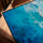 Vagues bleues océan tableau mural pour salon scandinave