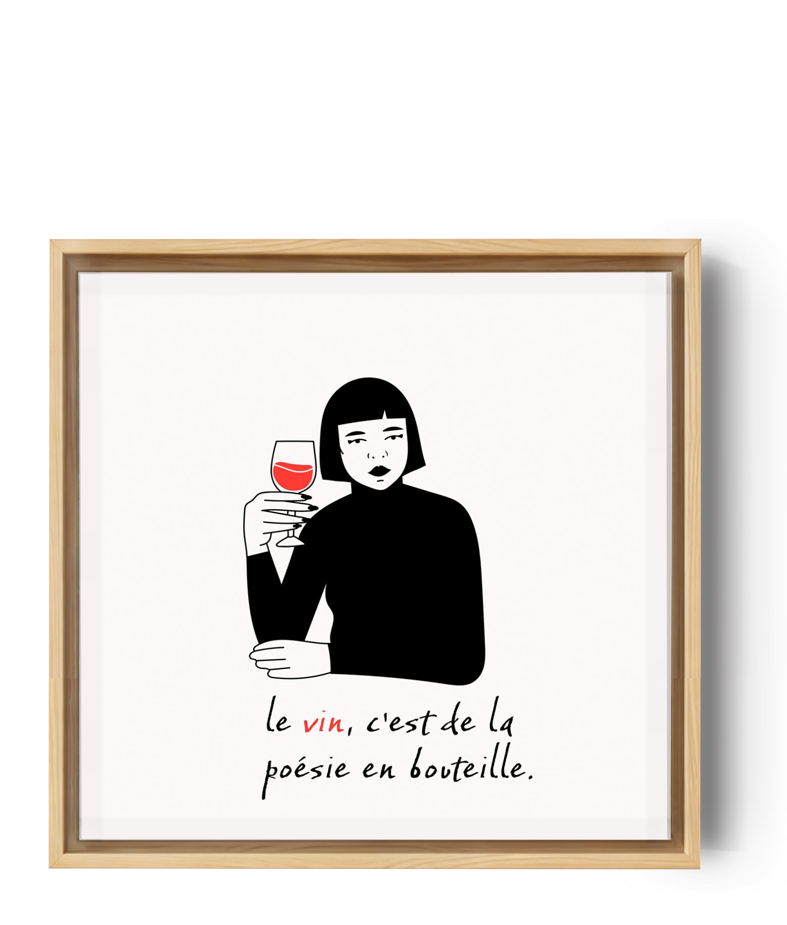 Sticker Mural Déco "La Maison Est Là Où Est Le Vin" - Autocollant Art Pour Cuisine