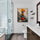 Modern bathroom with zen wall art above the toilet—minimalist bathroom decor