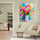 Colorful vibrant tulips abstract floral canvas wall art for a modern living room
