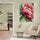 Colorful peony floral wall art in a modern, cozy living room