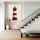 Tableau de phare rouge et blanc dans un cadre épuré, style nautique moderne