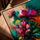 Bouquet fleurs abstraites toile artistique pour salon minimaliste