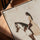 Horse and female rider silhouette wall art for a minimalist office