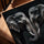 Elephants hugging wall art for a minimalist office