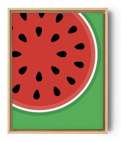 Au premier coup d'œil, on peut voir une tranche de pastèque rouge sur fond vert. On peut également voir les grains noirs de la pastèque, qui donnent une texture intéressante.Le fond vert ajoute une touche de couleur vive et fraîche à l'image, mettant en valeur la pastèque rouge et ses grains noirs