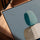 Minimalist blue pebble canvas for Scandinavian living room decor