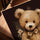 Teddy bear canvas wall art for a minimalist baby nursery