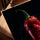 Red chili pepper canvas with water droplets for a minimalist kitchen