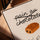 Typographie chocolatine tableau humoristique pour salon cadre chêne doré
