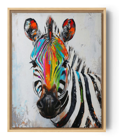 L'illustration vibrante du zèbre aux rayures multicolores
