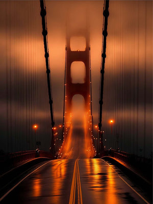 photo sur toile, Golden Gate Bridge dans le brouillard,