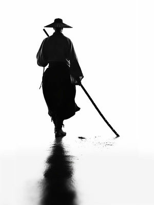 Zen art piece, Japanese calligraphy, serenity, elegance.