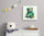 Kitten wall art in street art style on a bedroom wall