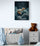 Artistic wall decor: fox cub at night, imagination and harmony