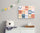 Tableau toile animaux chambre bebe : Une grille de 15 animaux colorés, tous différents