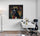Tableau decoration chien boxer en pop art, peinture multicolore pour bureau