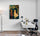 Canvas painting of three women in water, elegantly bathing under the moon, symbolizing purity and spiritual purification for office decor